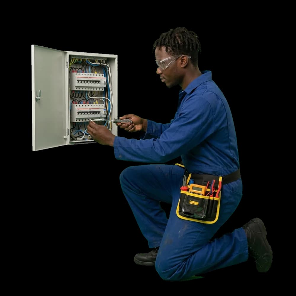 A verified Servika electrician at work