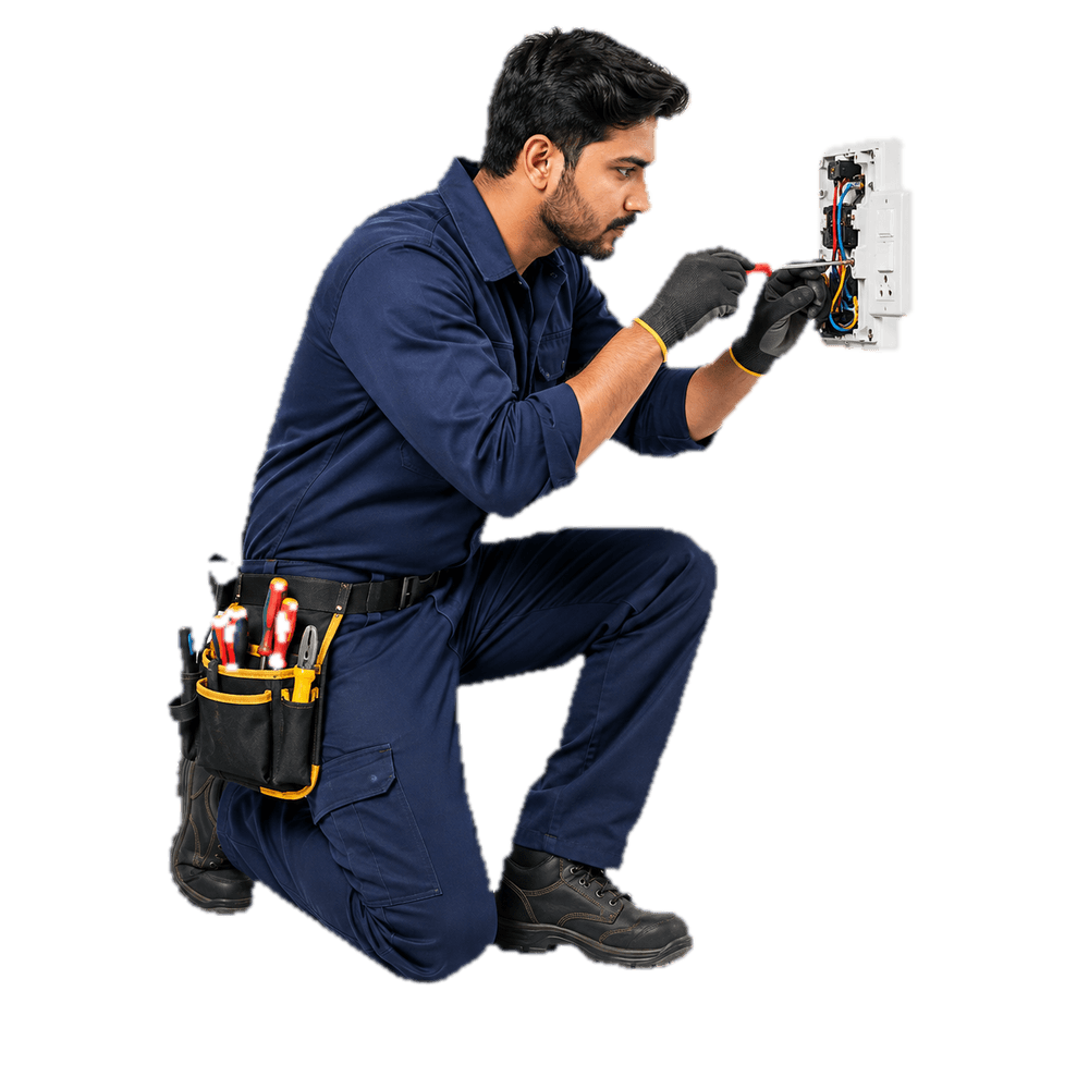 A verified Servika electrician at work
